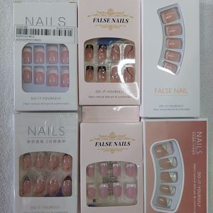 Press On Nails DIY Manicure Delicate French Comfortable Professional 6 Boxes Lot